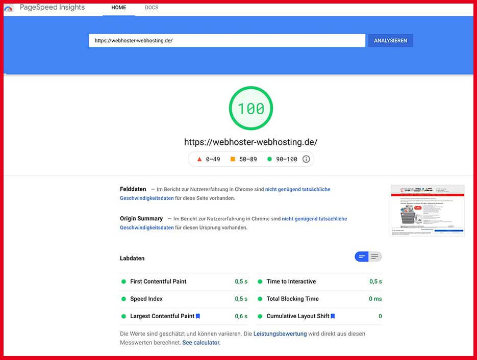 Schneller Webspace bei Webhoster Webhosting